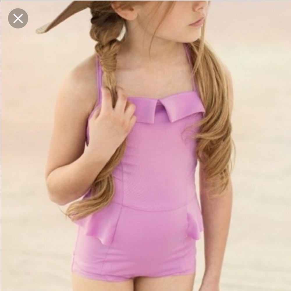 Joyfolie Mia joy purple one piece swimsuit